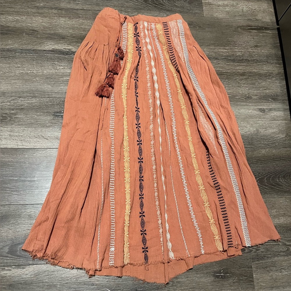 Free People boho skirt color brown size xs